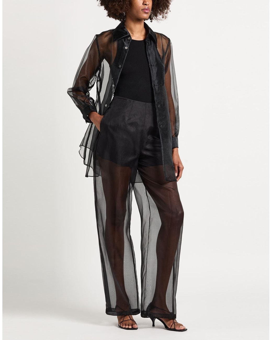 Forte_forte Gray Pants Silk