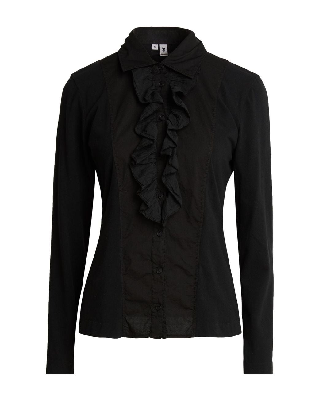 European Culture Black Shirt Cotton, Elastane