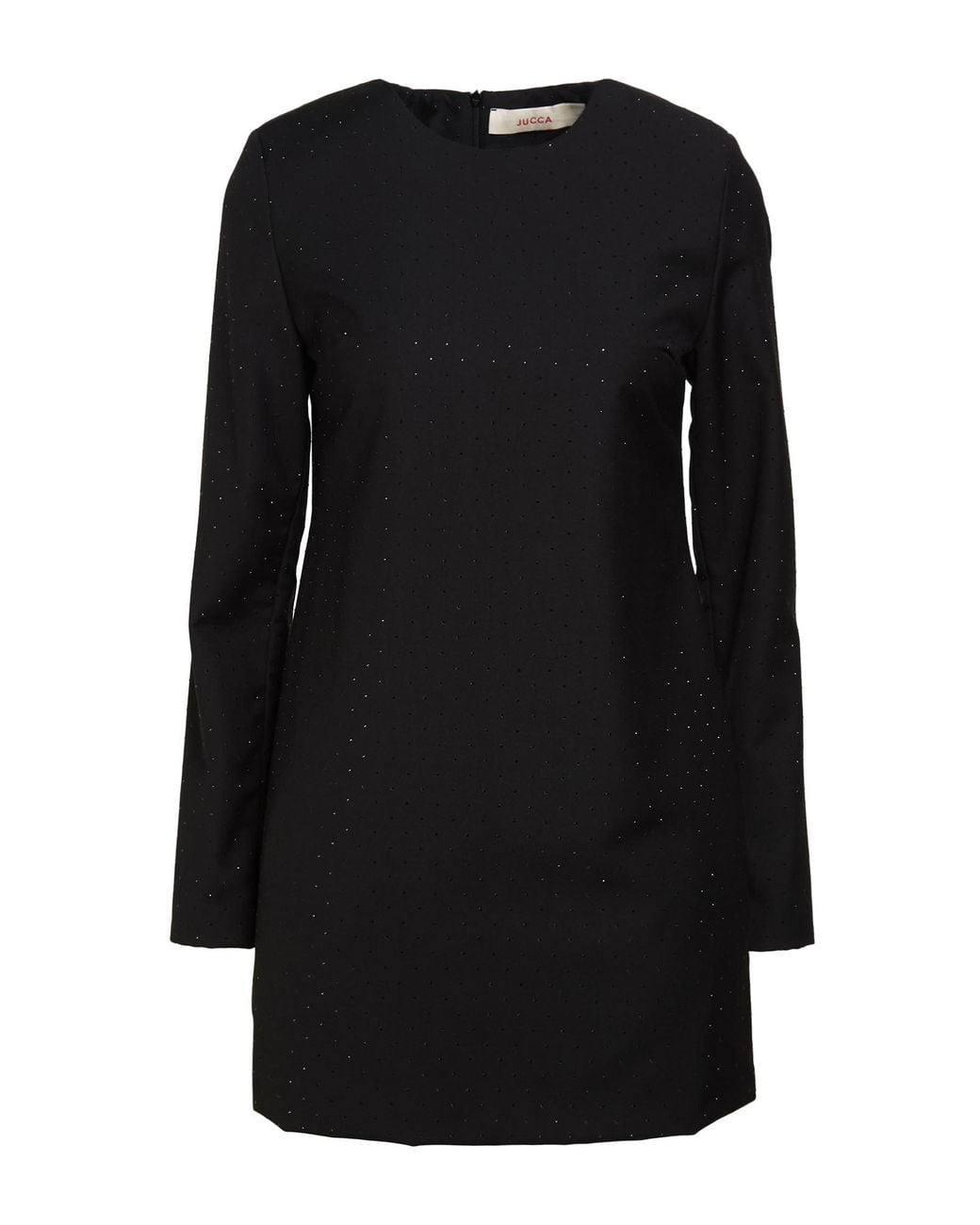 Jucca Black Mini Dress Polyester, Viscose