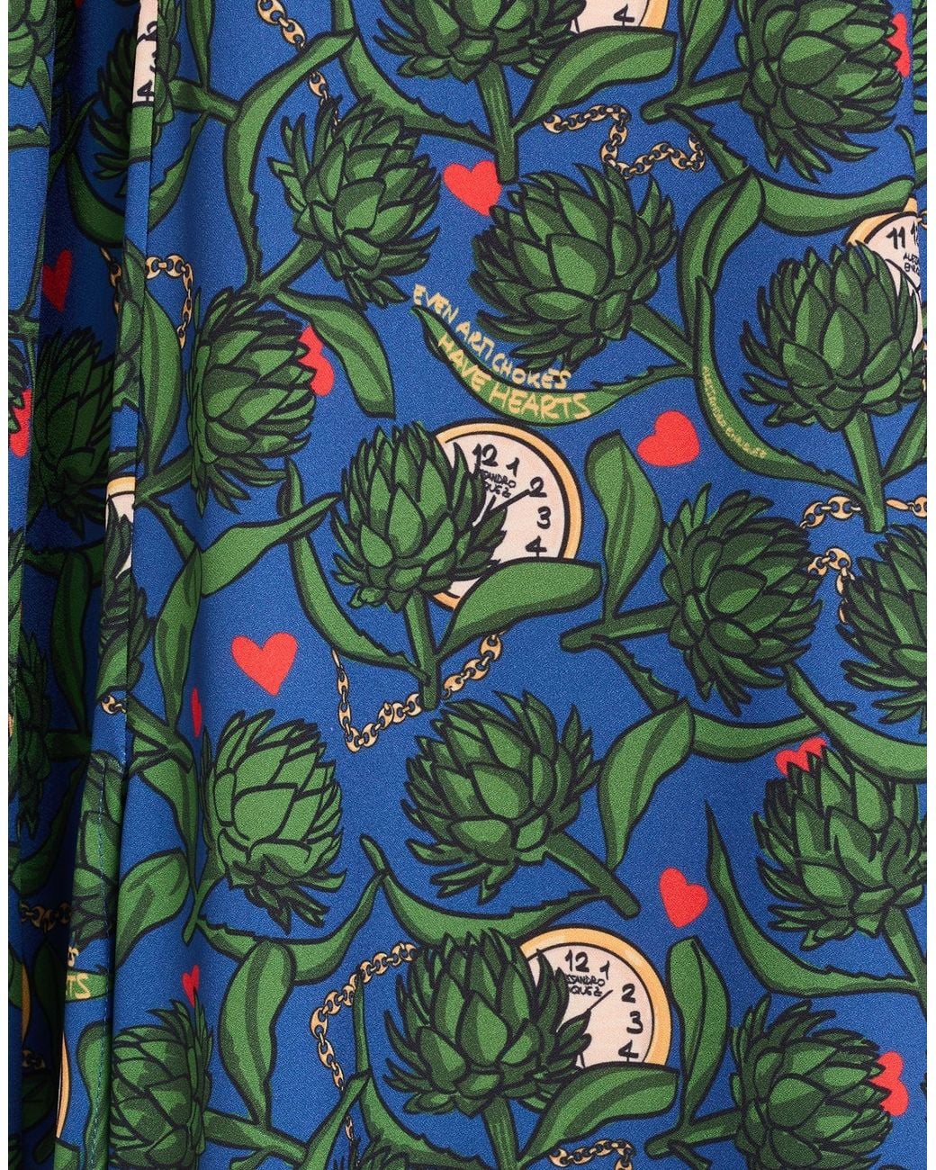 ALESSANDRO ENRIQUEZ Blue Maxi Dress Polyester, Elastane