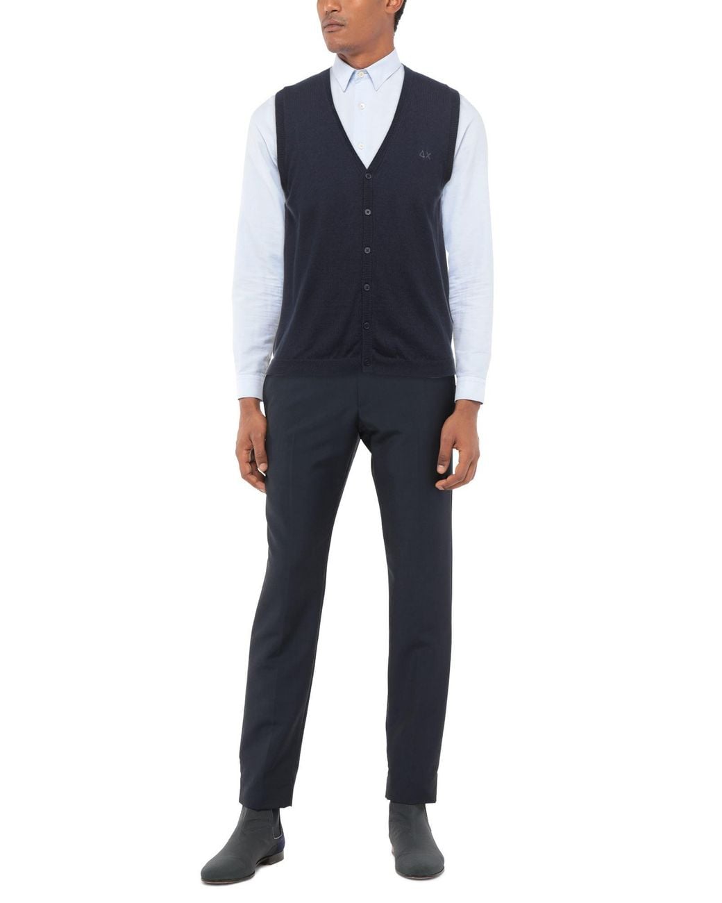 Sun 68 Blue Cardigan for men