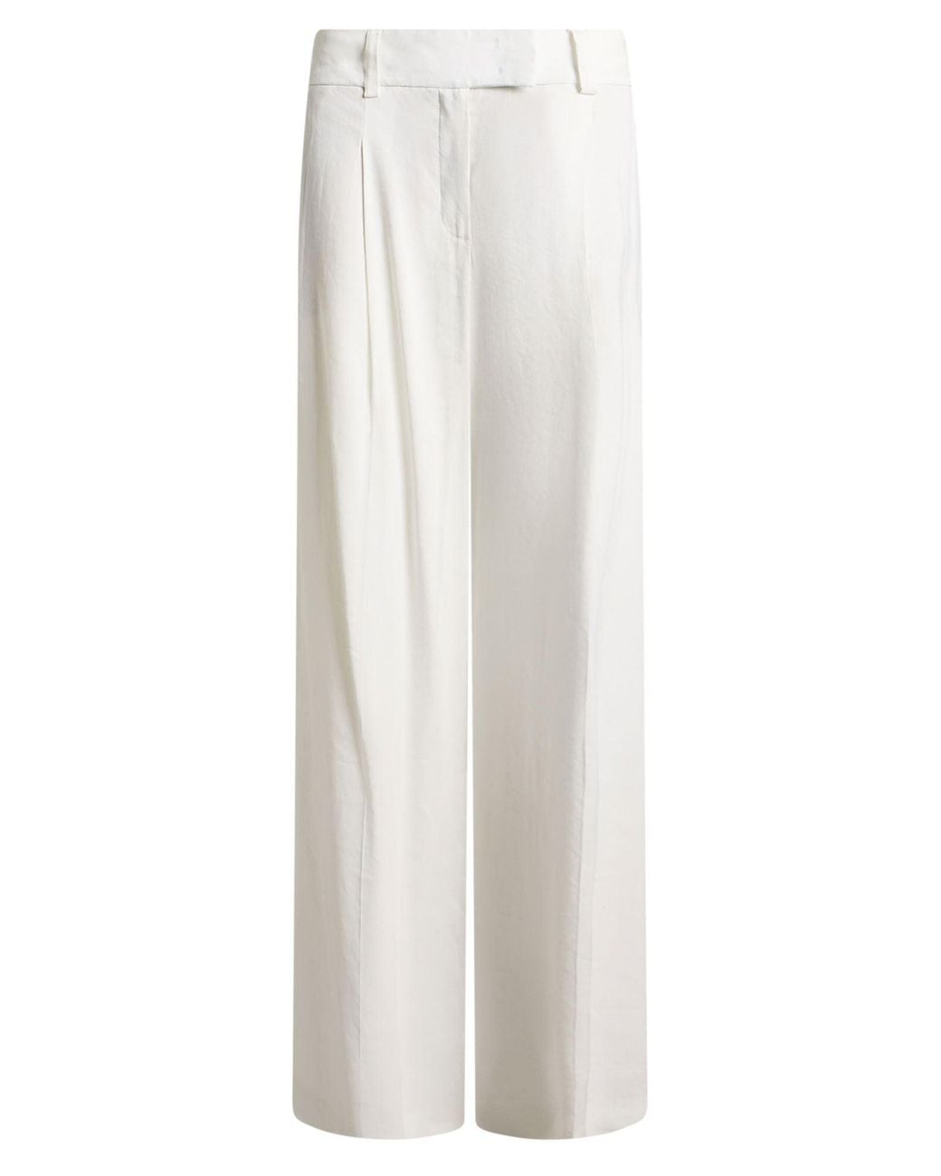 Seductive White Pants Linen, Viscose, Elastane