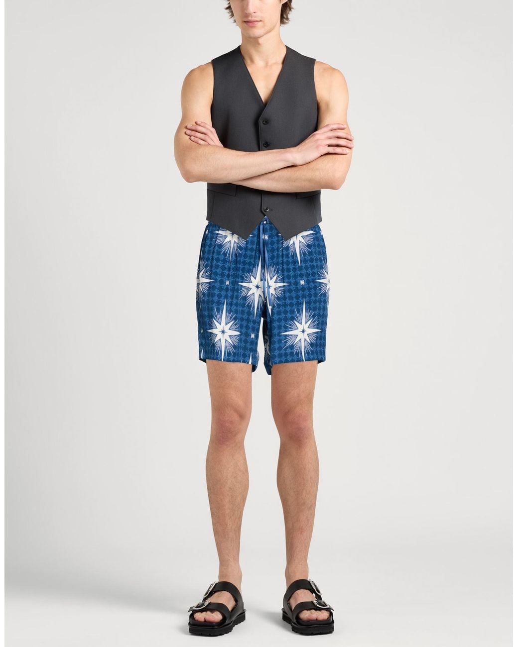 Amiri Blue Shorts & Bermuda Shorts Viscose for men