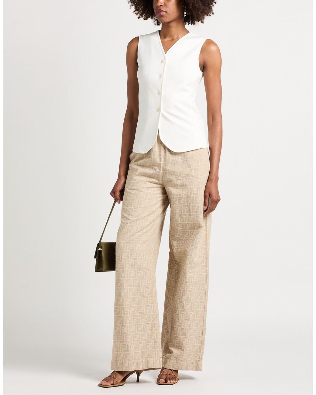 Max Mara White Tailored Vests