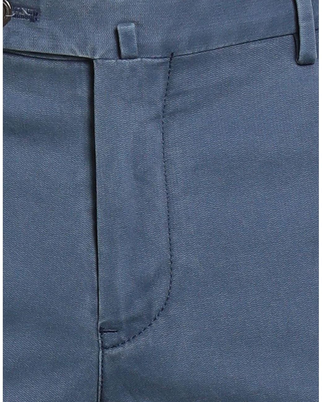 PT Torino Blue Slate Pants Cotton, Elastane for men