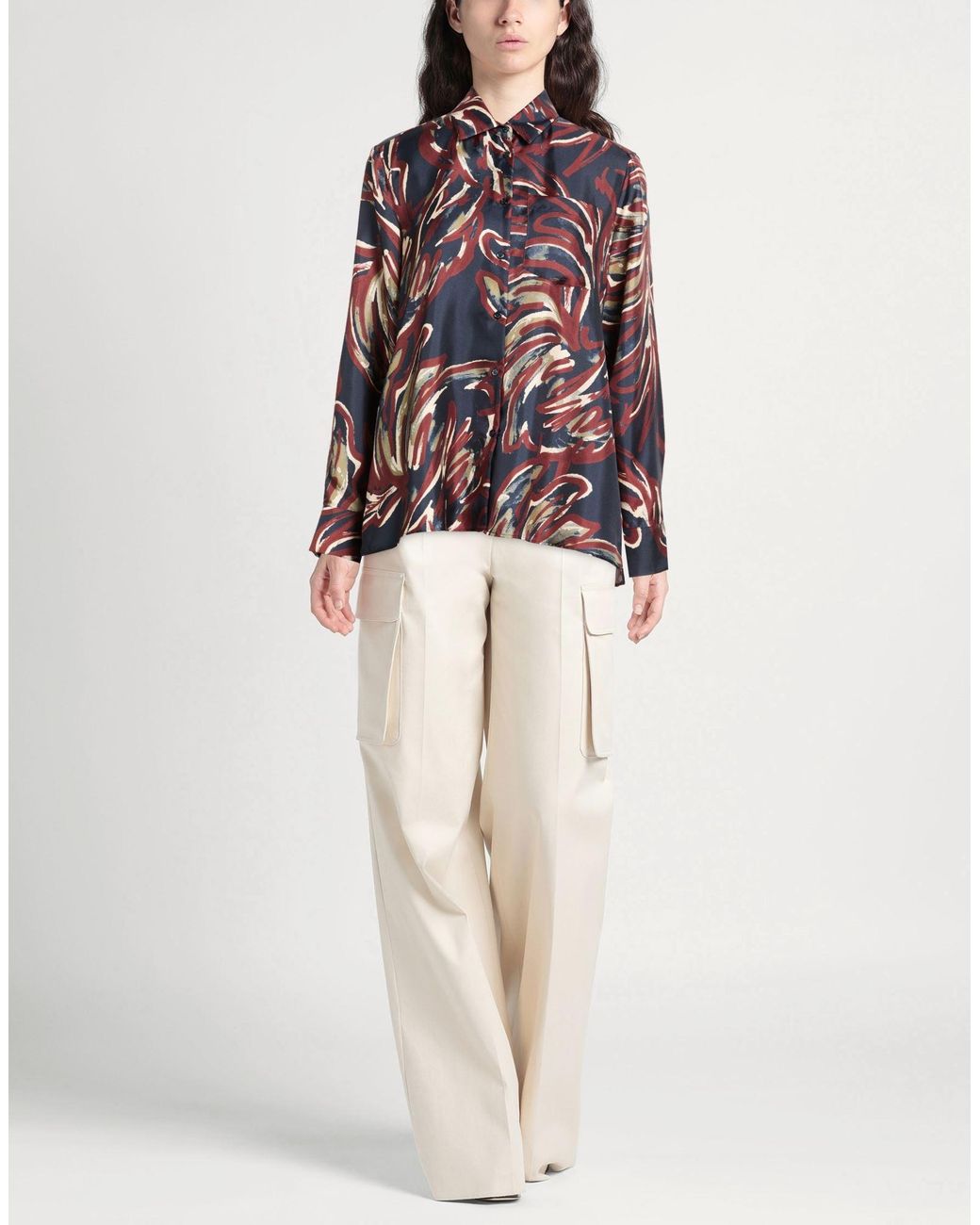 Weekend by Maxmara Blue Shirt Silk