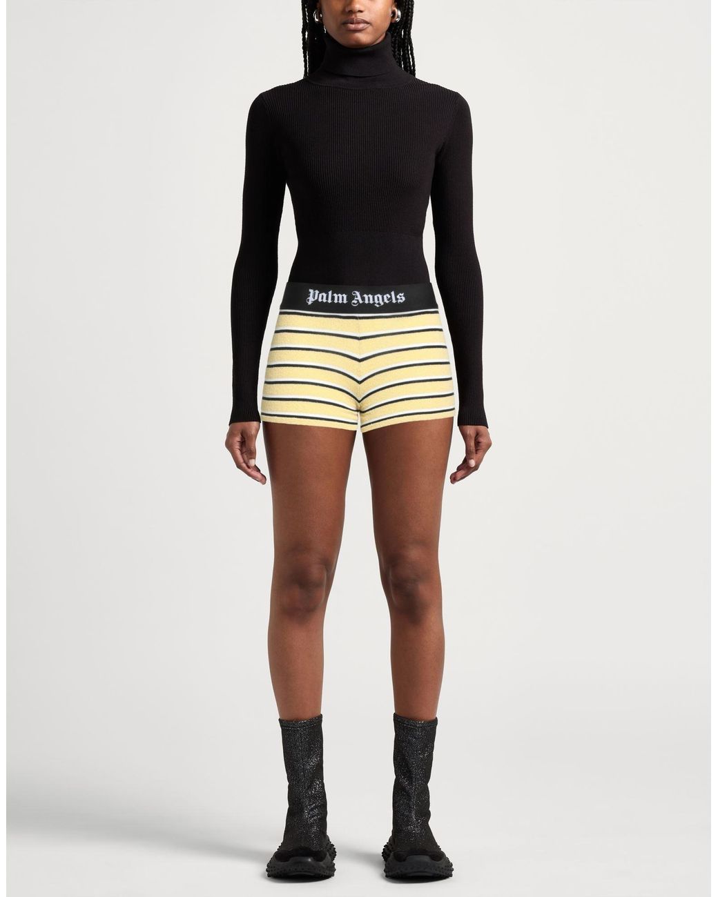 Palm Angels Metallic Shorts & Bermuda Shorts Cotton, Polyamide, Polyester, Elastane