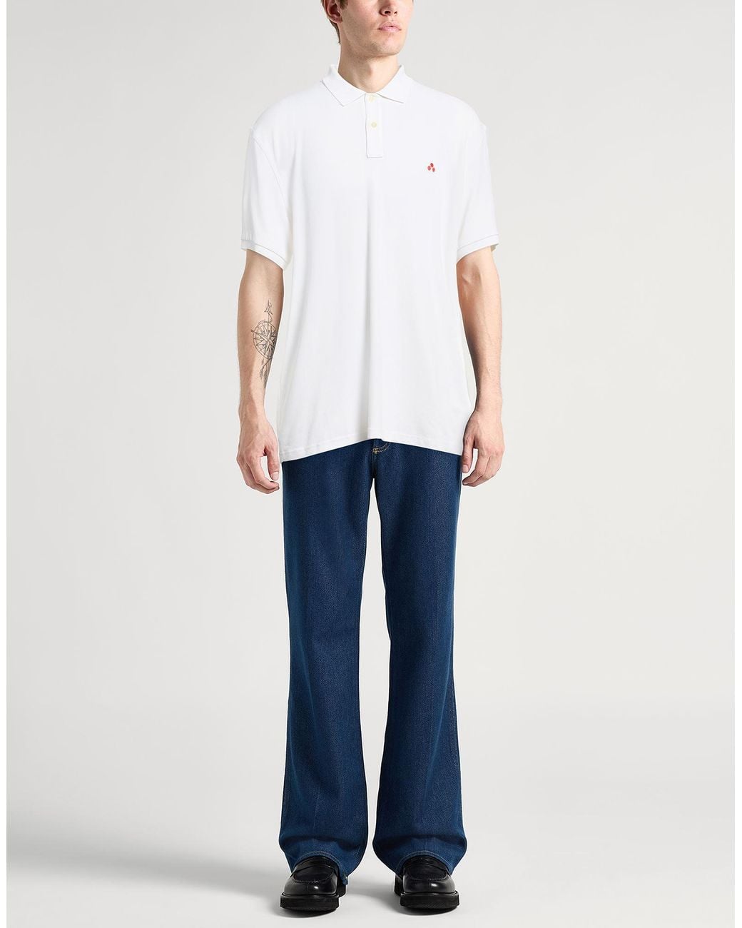 Peuterey White Polo Shirt Polyamide, Elastane for men