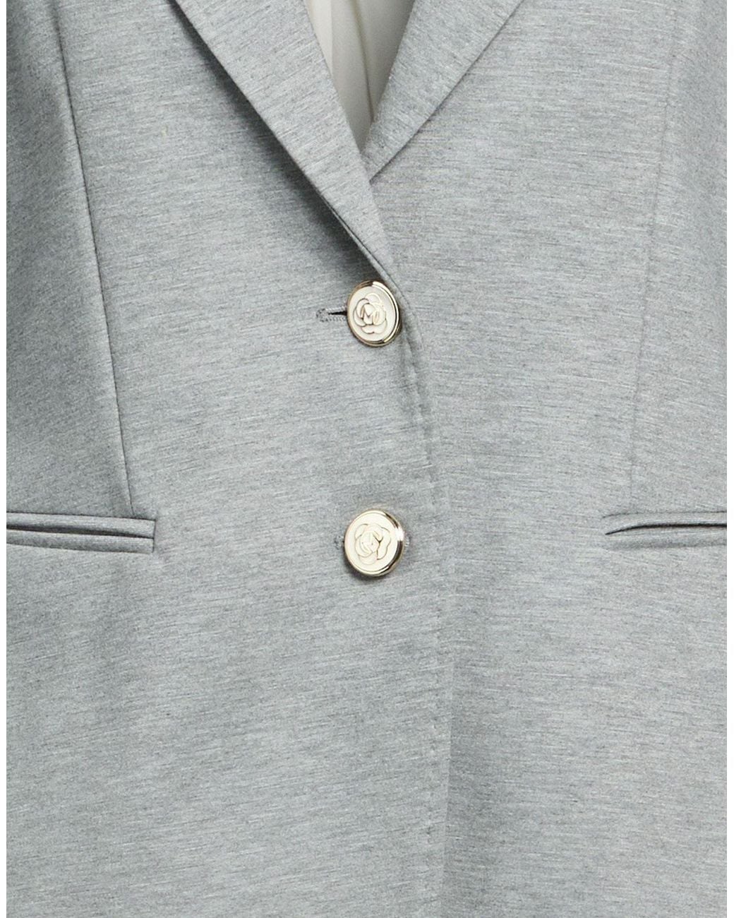 Marella Gray Blazer Viscose, Polyamide, Elastane