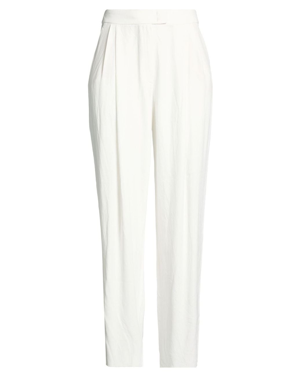 Emporio Armani White Pants Acetate, Viscose