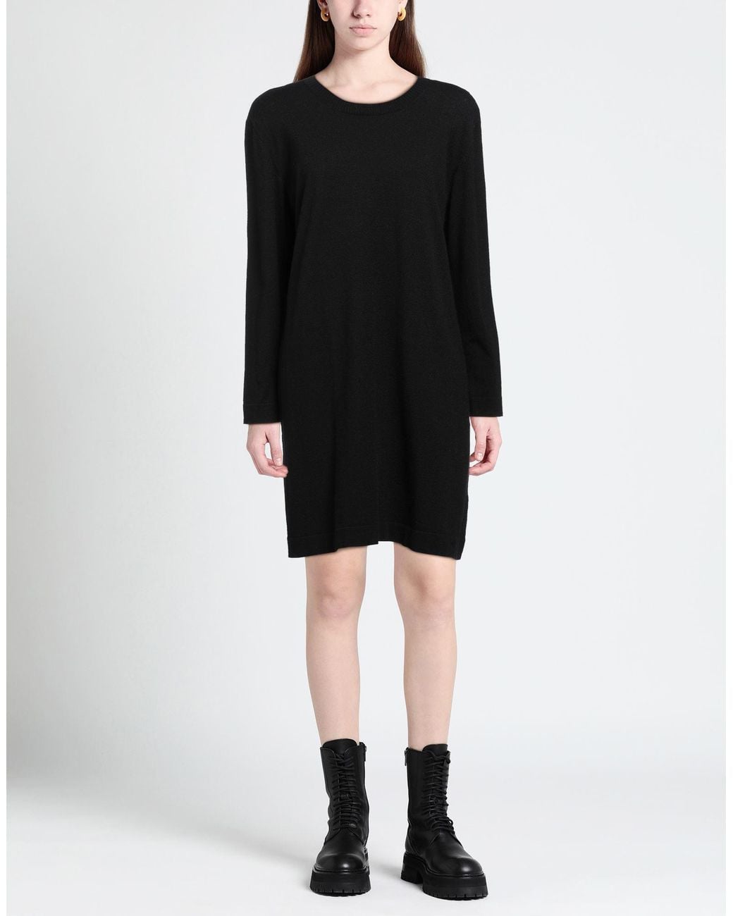 Soallure Black Mini Dress Viscose, Polyester, Polyamide