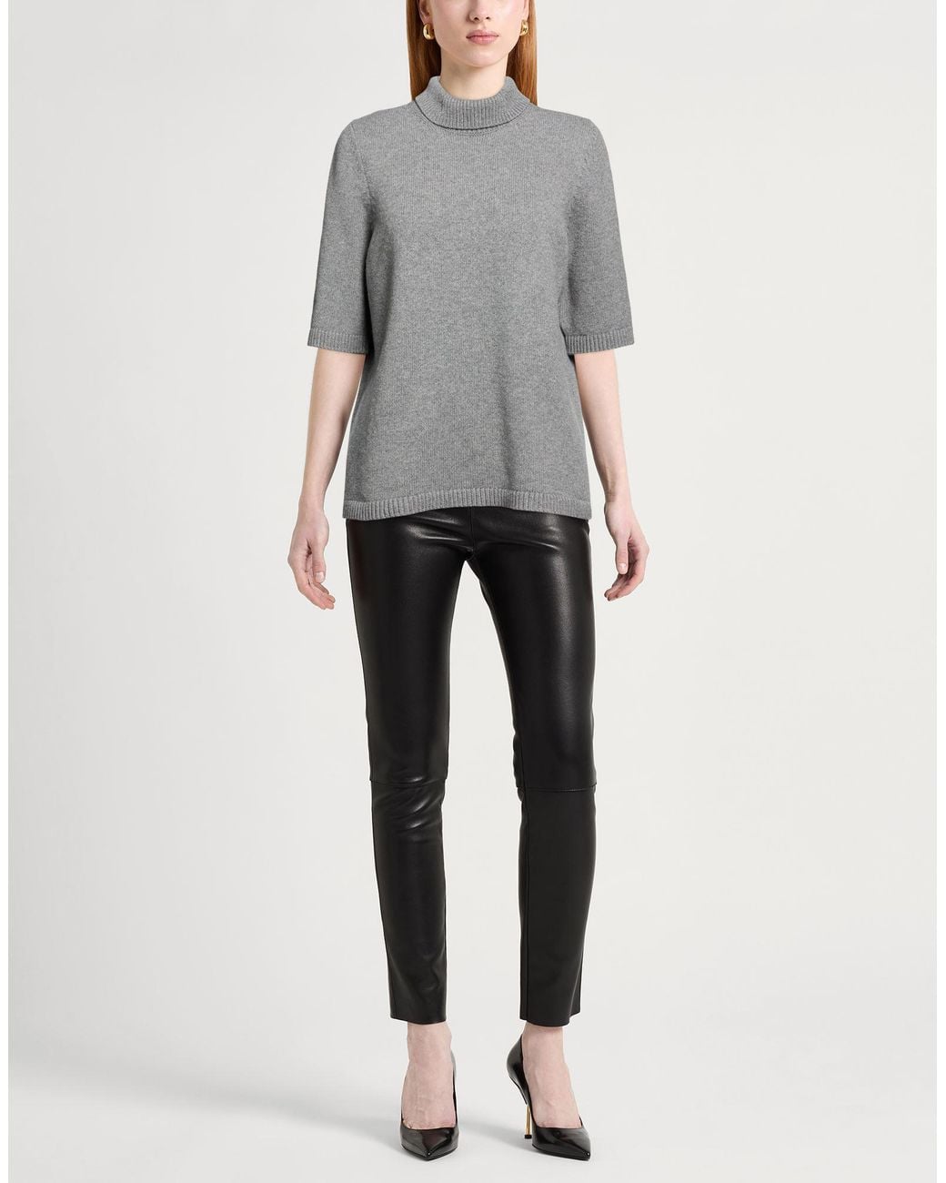 Alaïa Gray Turtleneck Cashmere, Wool, Polyamide, Elastane