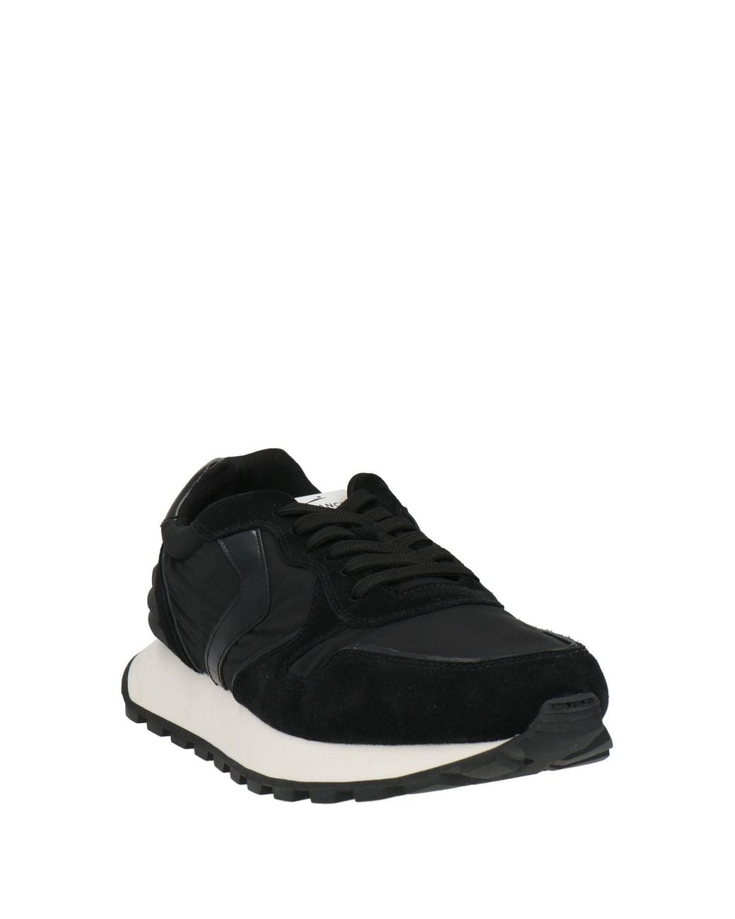 Voile Blanche Black Sneakers Leather, Textile Fibers for men