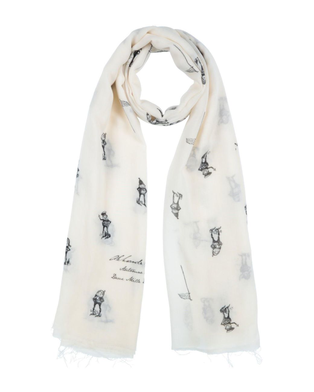 Aleksandr Manamïs Ivory Scarf Rayon, Wool in White | Lyst Aleksandr Manamïs Ivory Scarf Rayon, Wool in White | Lyst
