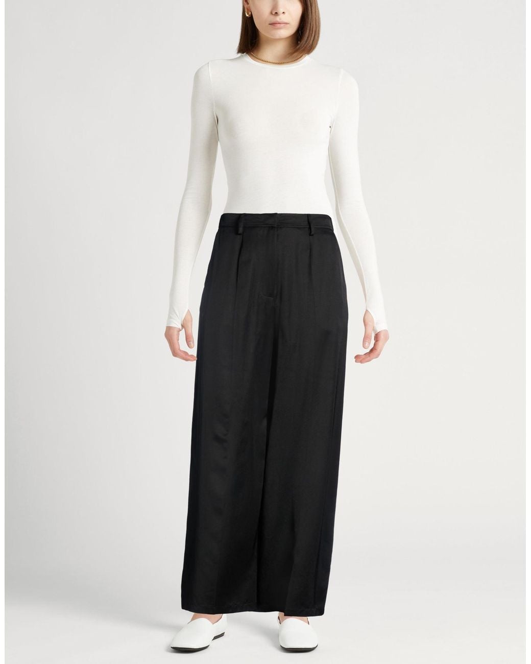 Forte_forte Black Pants Viscose, Wool