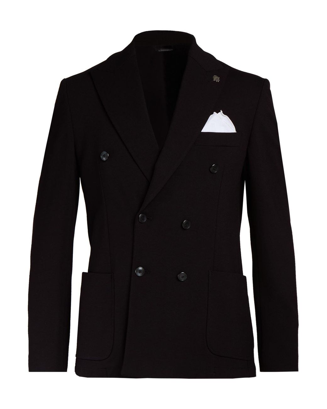 Daniele Alessandrini Black Blazer Rayon, Polyamide, Elastane for men