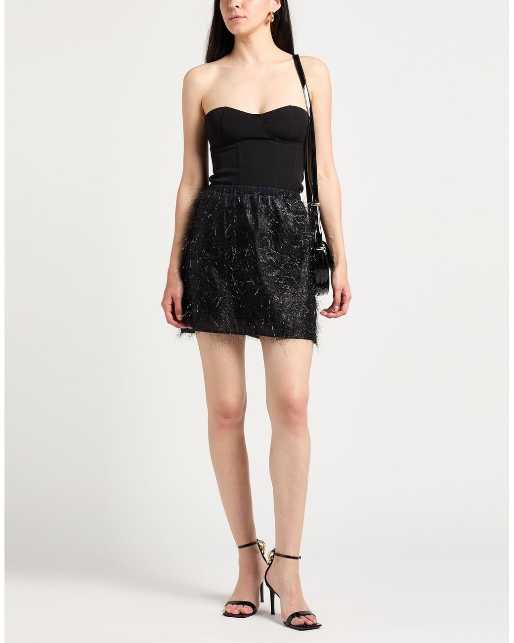 Grifoni Black Mini Skirt Polyester