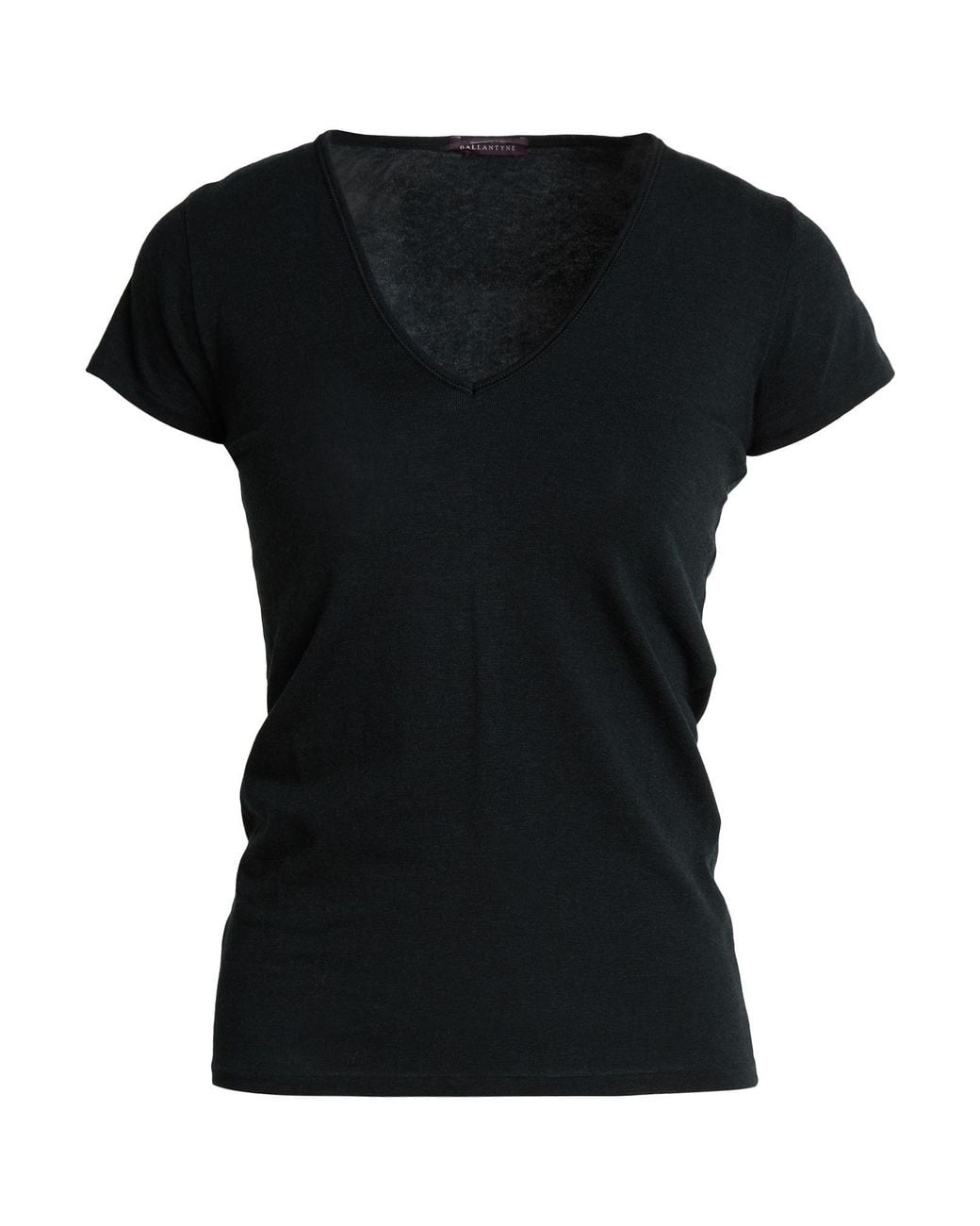 Ballantyne Black T-Shirt Cotton, Cashmere, Elastane