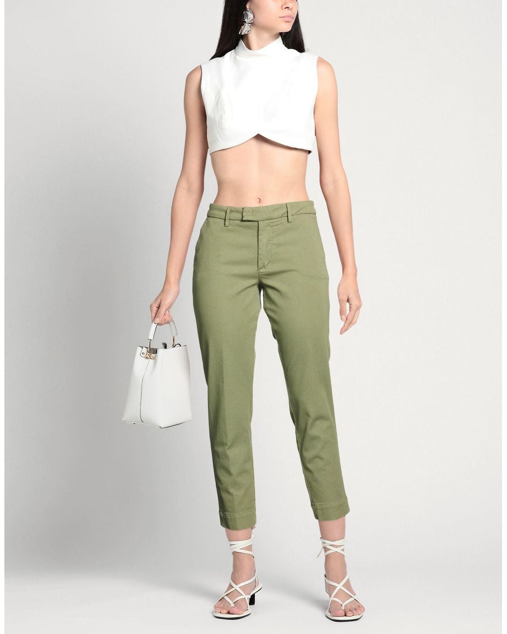 RE_HASH Green Military Pants Lyocell, Cotton, Elastane