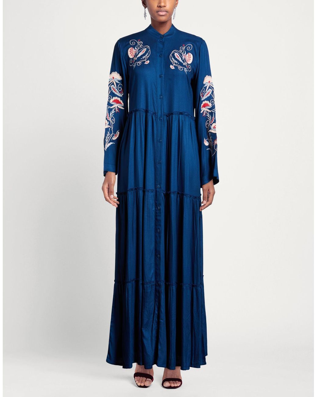 CONNOR & BLAKE Blue Deep Maxi Dress Viscose