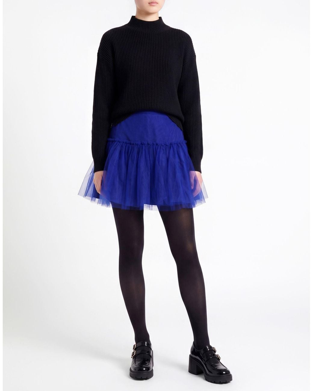 Philosophy Di Lorenzo Serafini Blue Mini Skirt Polyamide