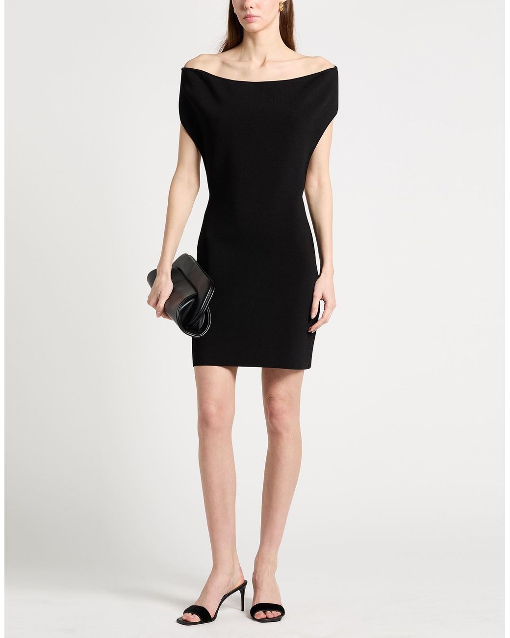 Jacquemus Black Mini Dress Viscose, Elastane