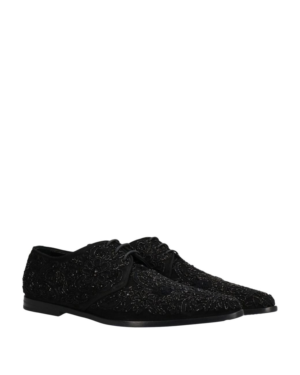 Dolce & Gabbana Black Lace-Up Shoes Soft Leather for men