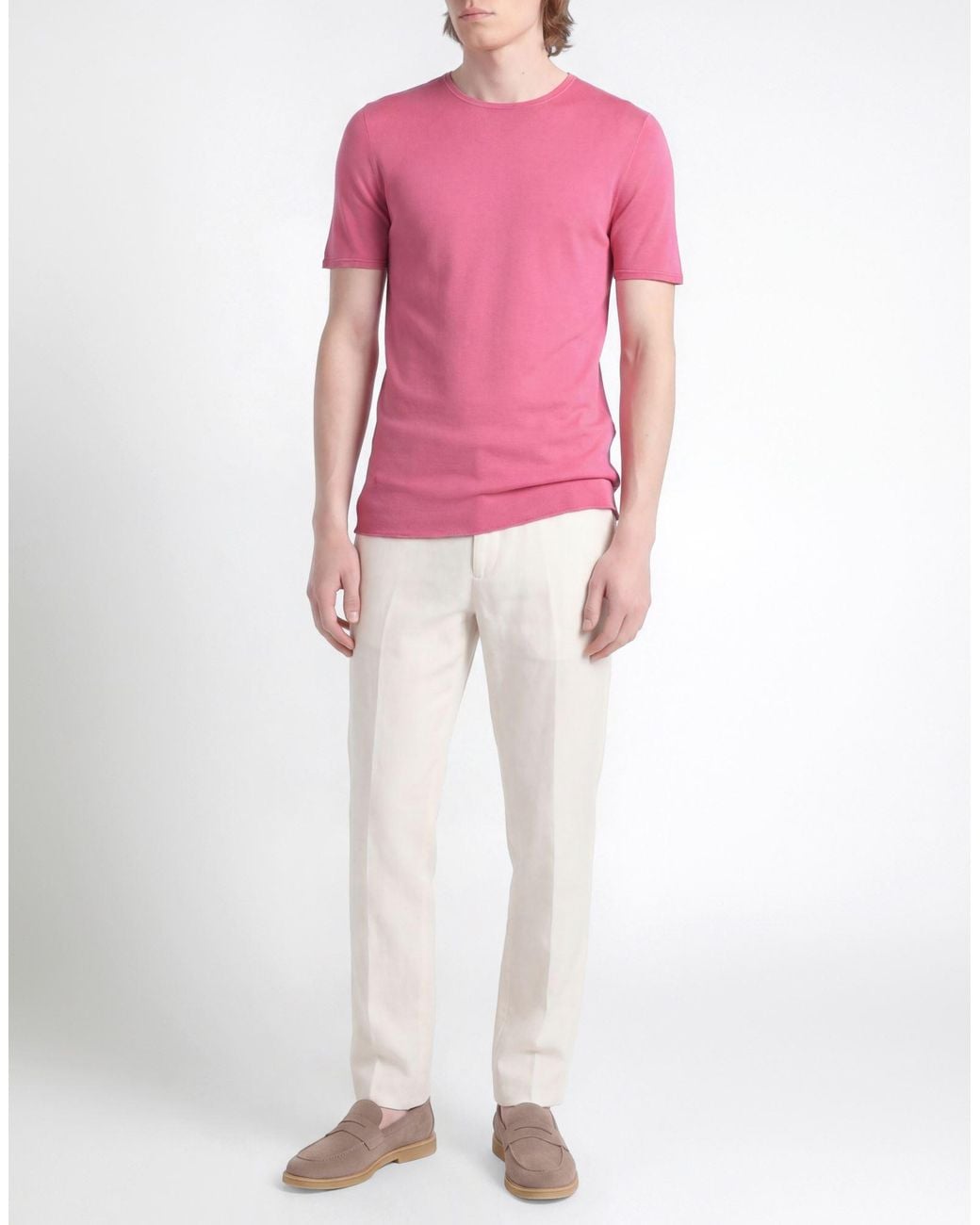 Majestic Filatures Pink Jumper for men