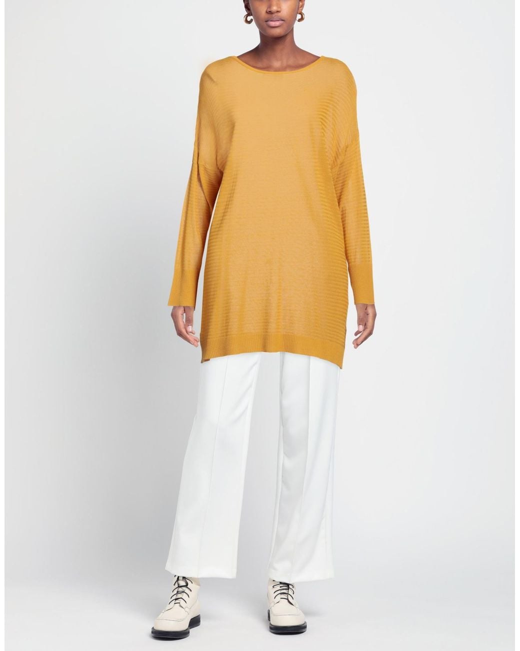 N.O.W. ANDREA ROSATI CASHMERE Yellow Sweater