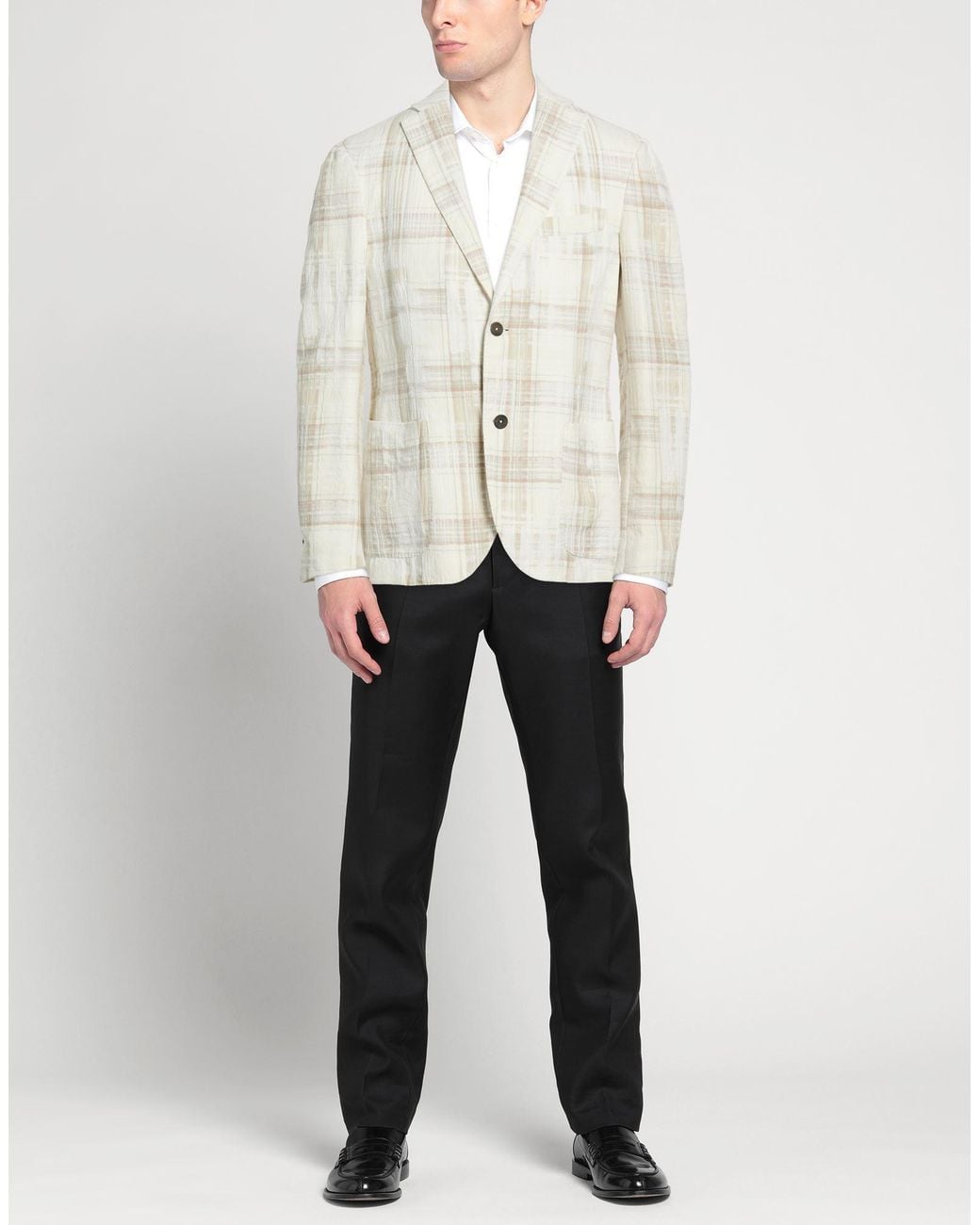 Montedoro White Blazer Cotton, Linen for men