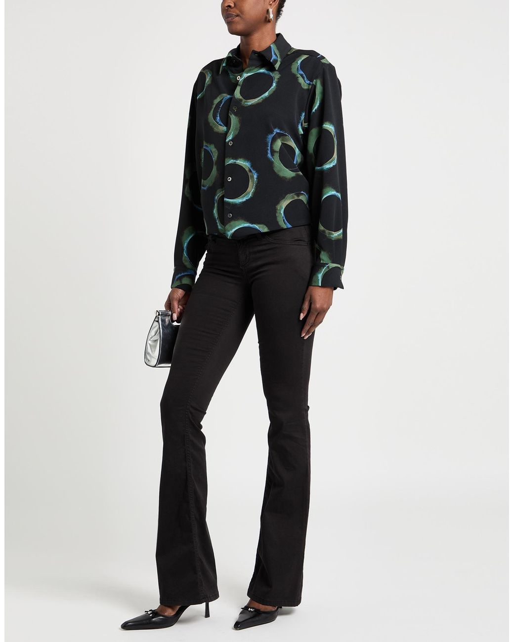 Liu Jo Black Pants Cotton, Lyocell, Elastane