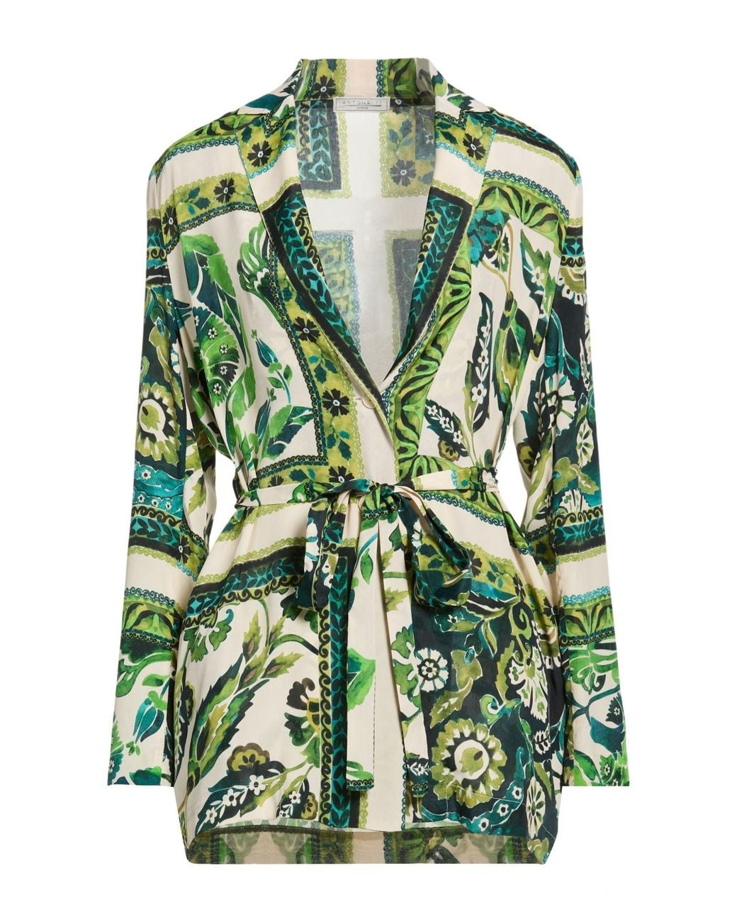 Antonelli Green Blazer Viscose, Silk