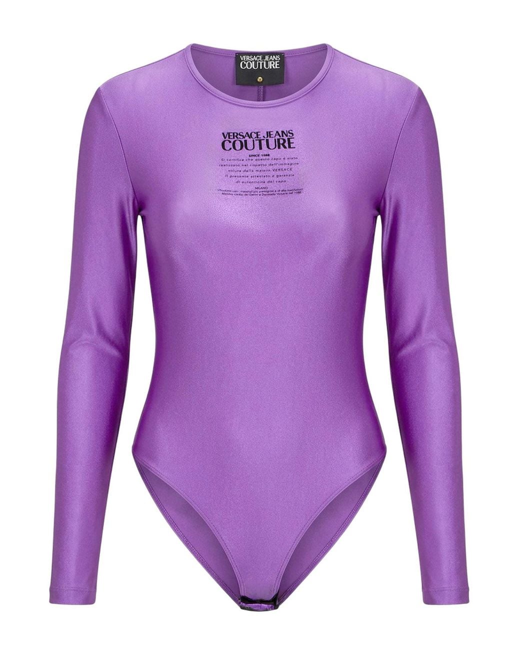 Versace Jeans Couture Purple Bodysuit Polyamide, Elastane