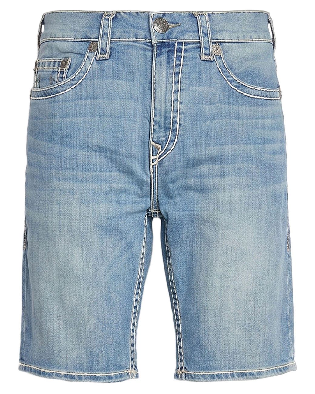 True Religion Blue Denim Shorts for men