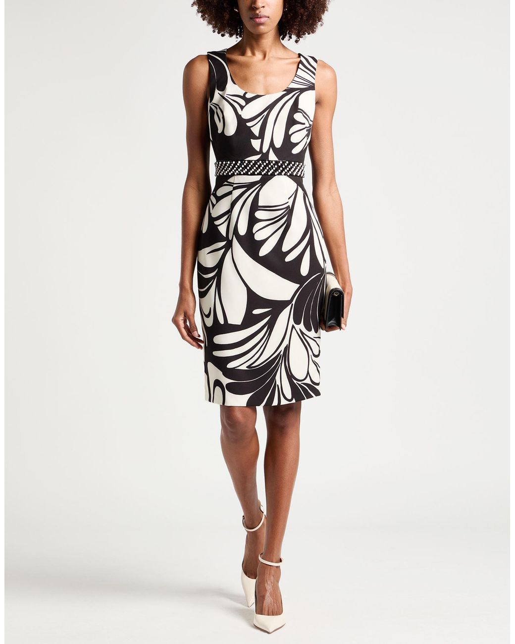 Camilla White Midi Dress Polyester, Elastane