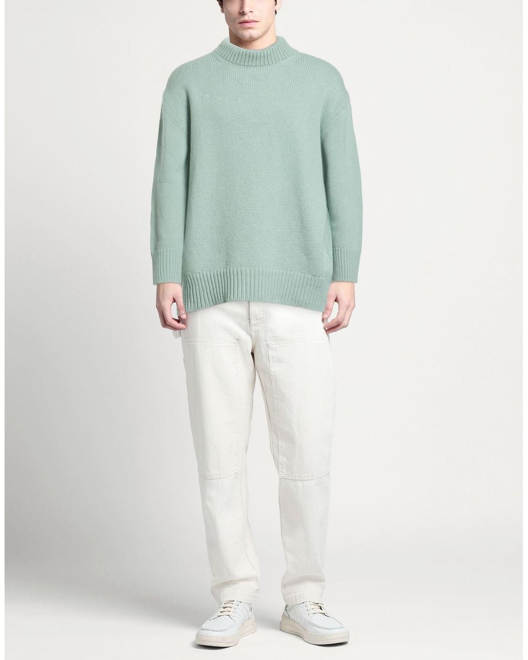 PANGAIA Green Turtleneck Recycled Cashmere, Recycled Wool for men