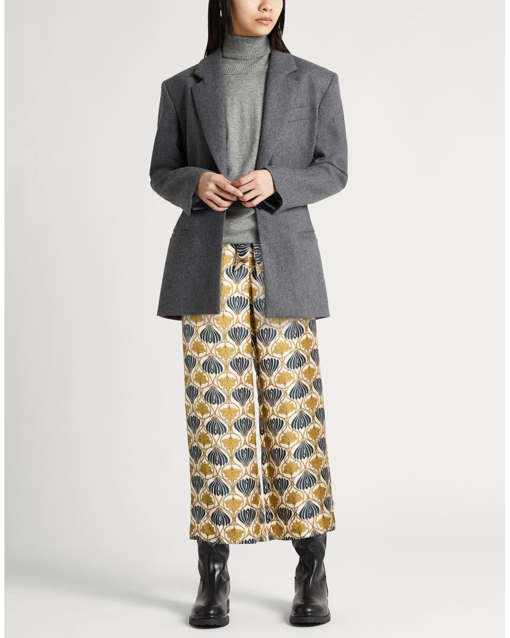 Max Mara Metallic Pants Silk