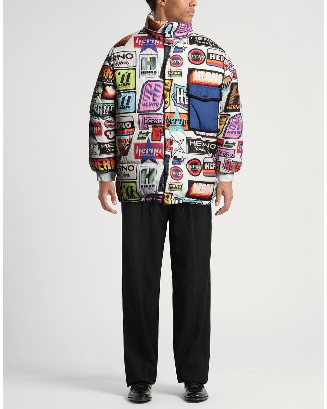Herno Red Puffer Polyester, Polyamide, Elastane, Cotton, Viscose for men