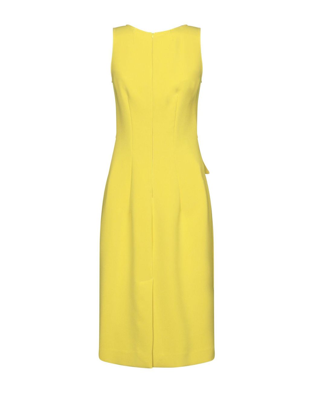 yellow knee length dress