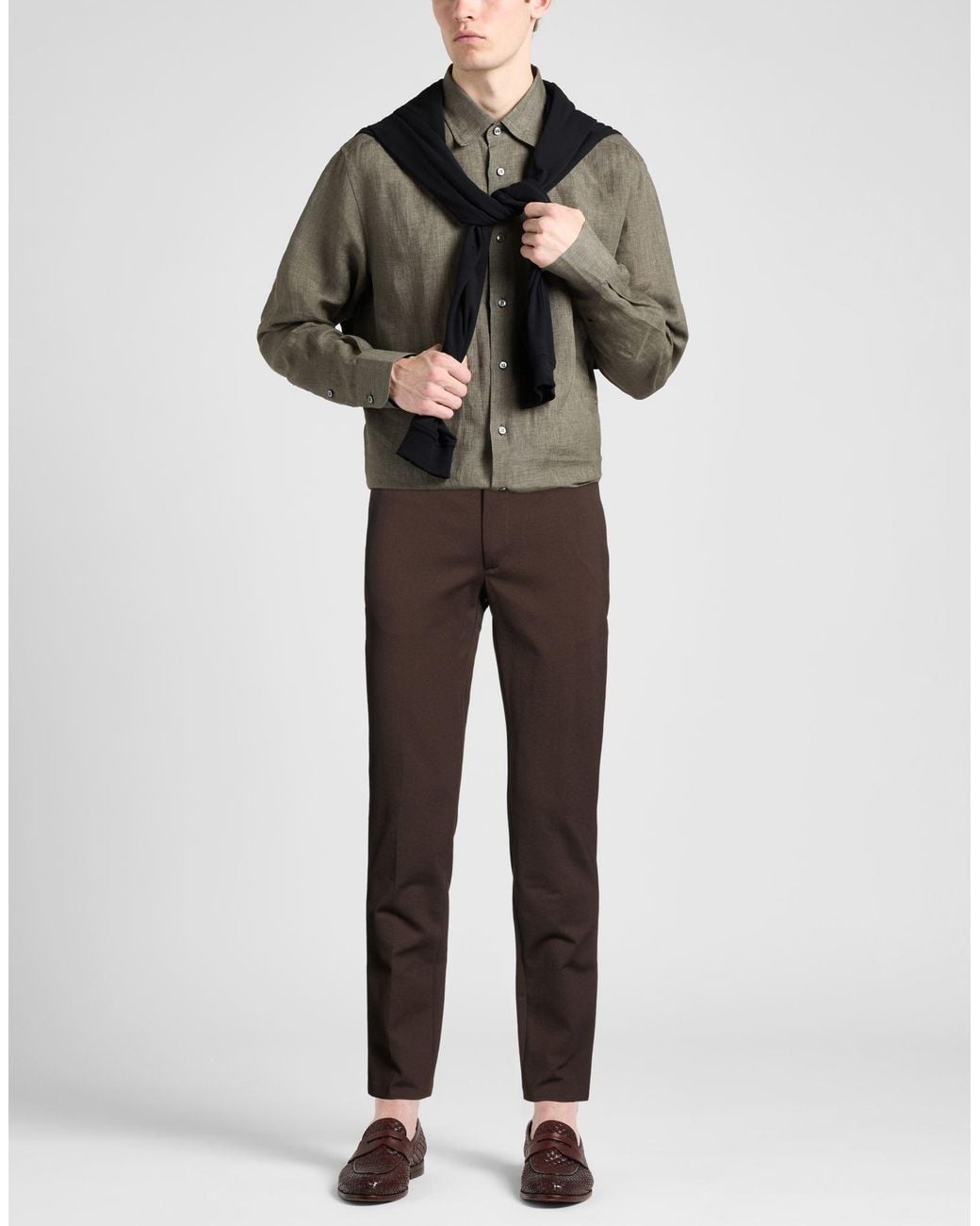Barbati Brown Pants Viscose, Polyamide, Elastane for men