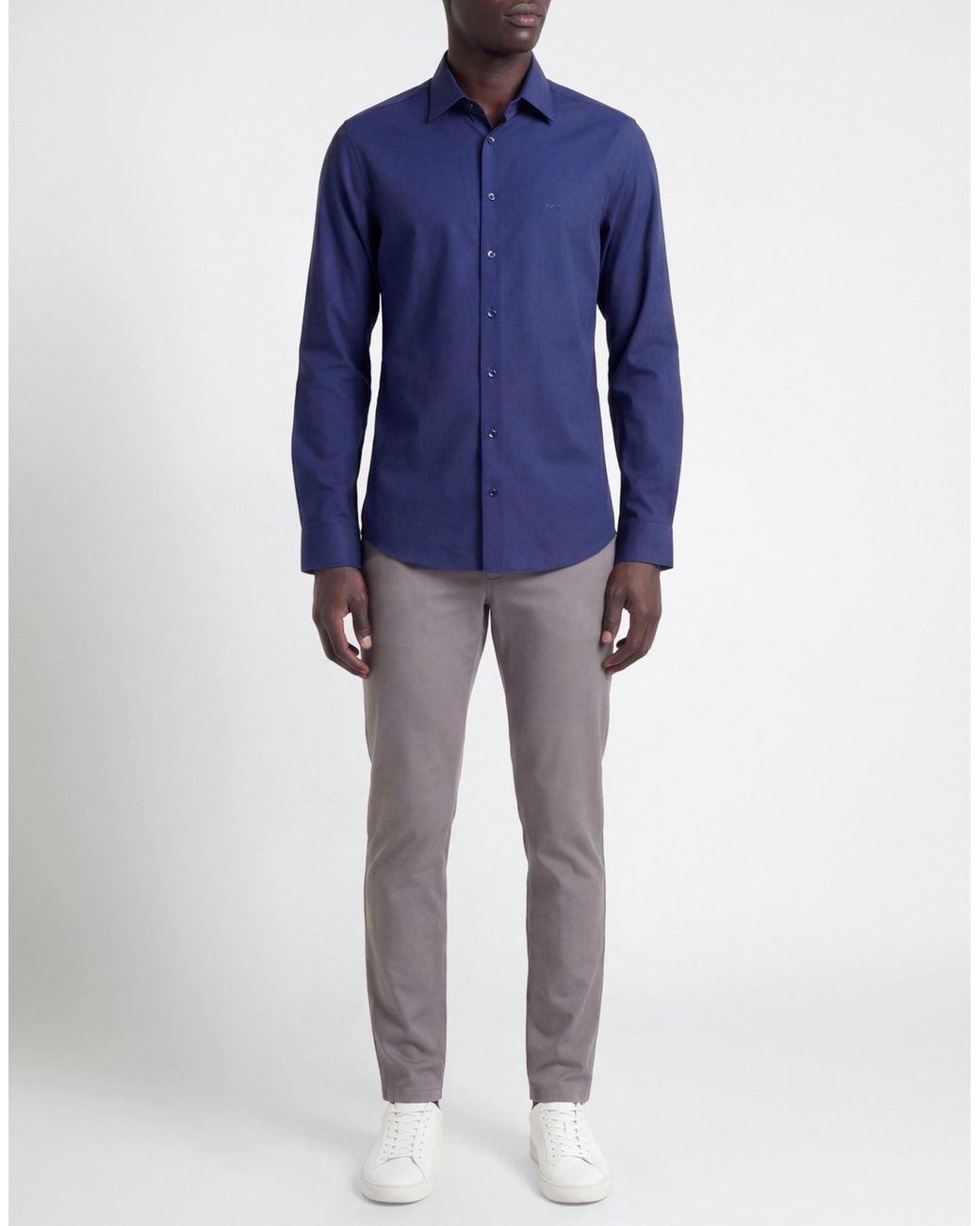 Michael Kors Blue Shirt Nylon, Elastane for men
