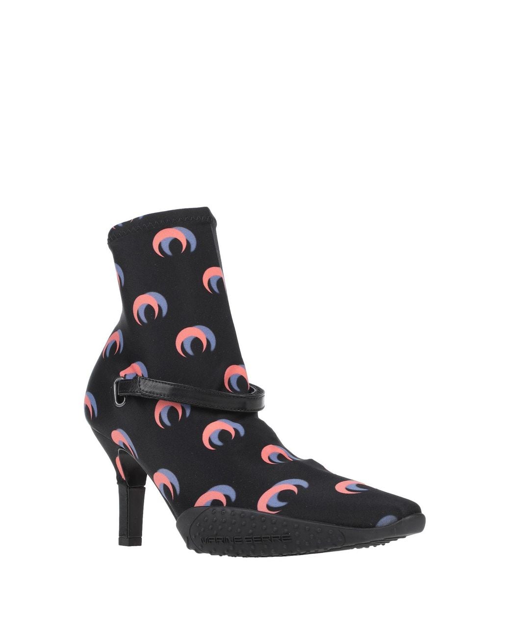 MARINE SERRE Black Ankle Boots Textile Fibers