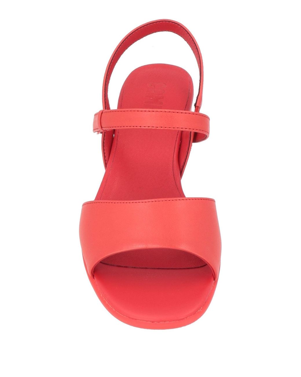 Camper Red Sandals Leather