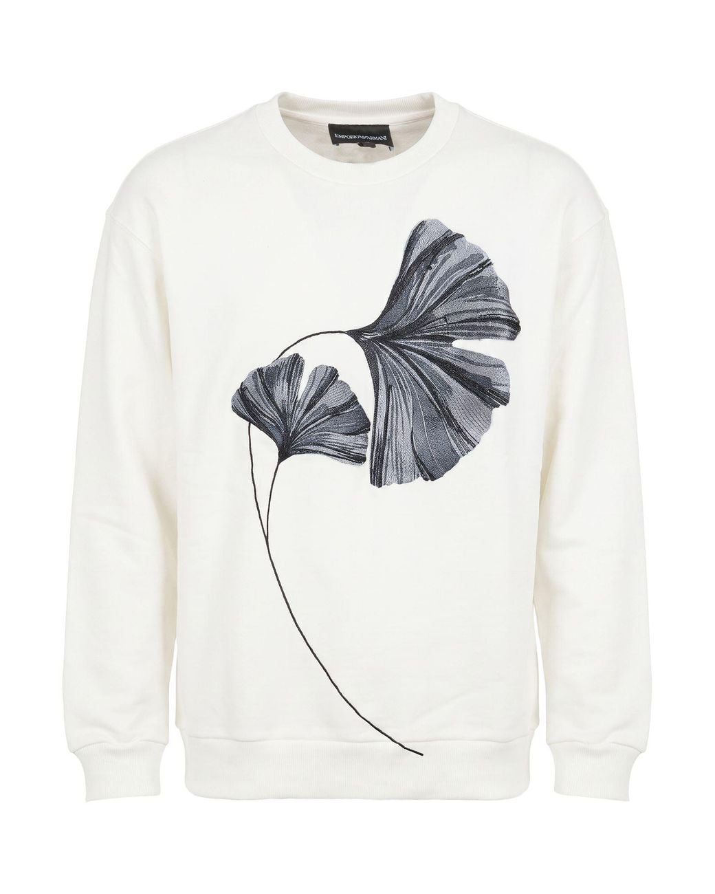 Emporio Armani White Sweatshirt Cotton for men