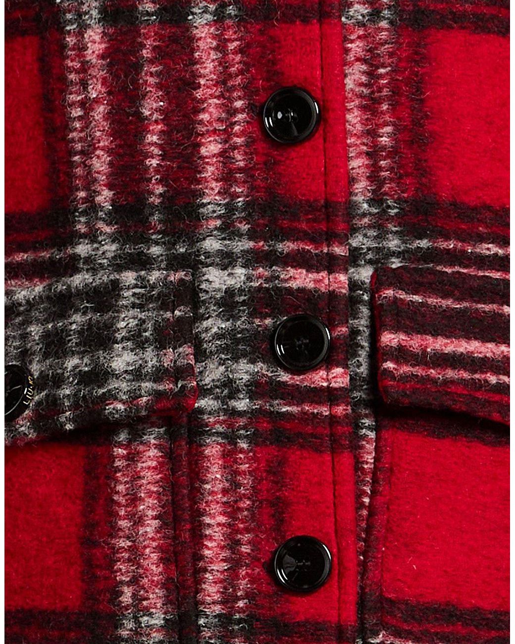 Liu Jo Red Coat Polyester, Virgin Wool