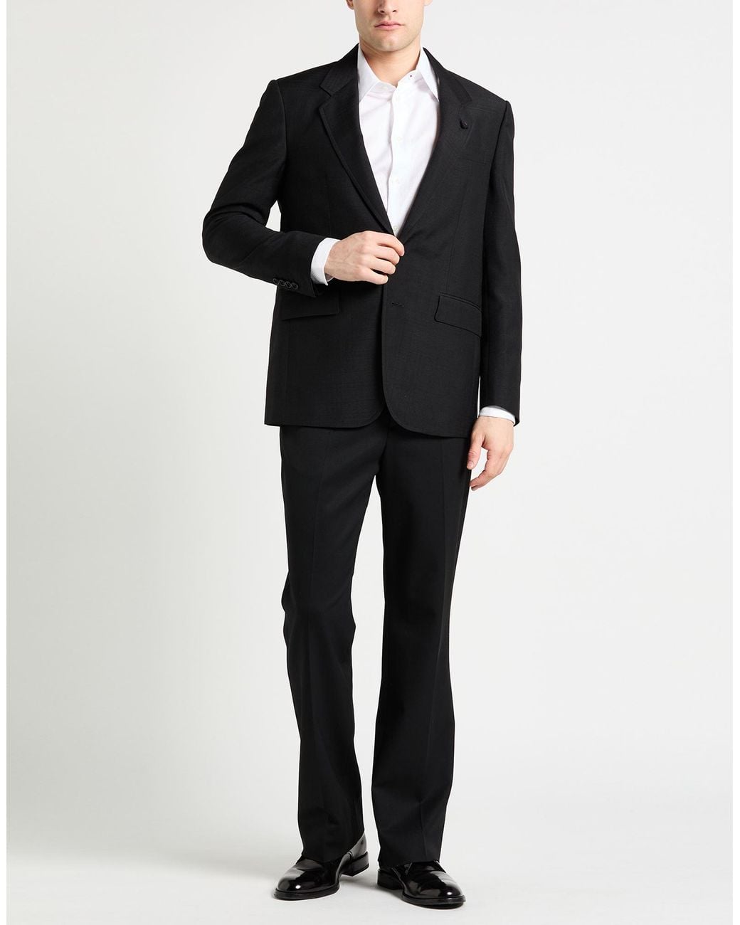 Lardini Black Blazer Wool, Mohair Wool for men