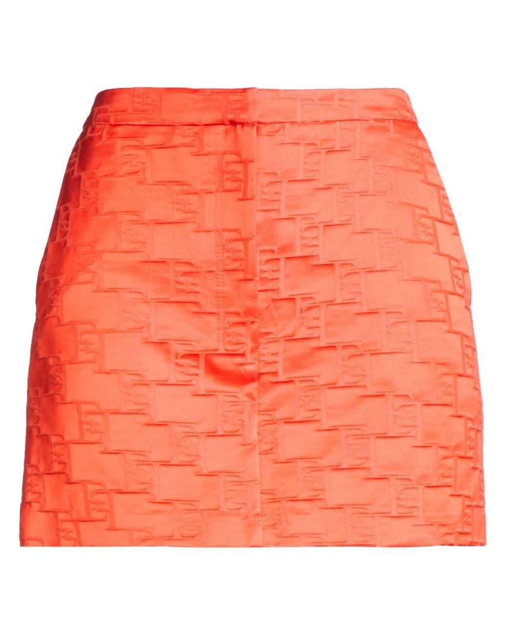 Elisabetta Franchi Orange Mini Skirt Cotton, Viscose