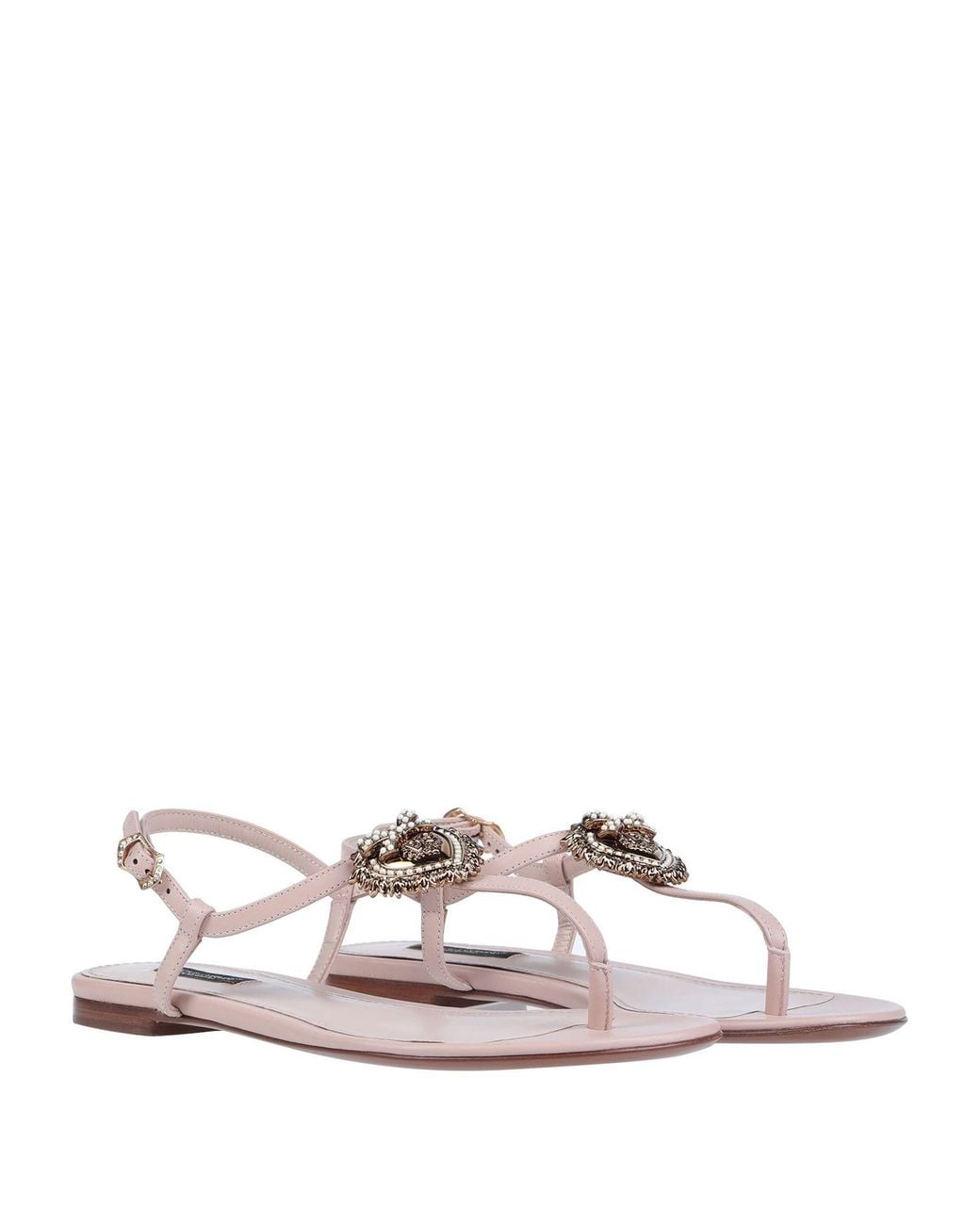 Dolce & Gabbana White Thong Sandal