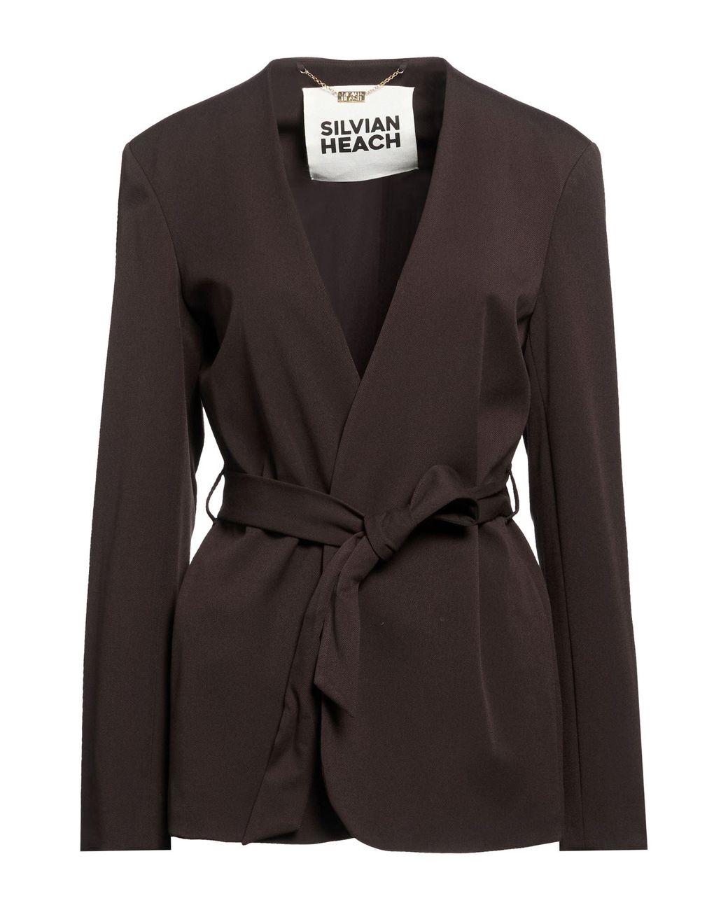 Silvian Heach Black Chocolate Jacket Polyester, Viscose, Elastane