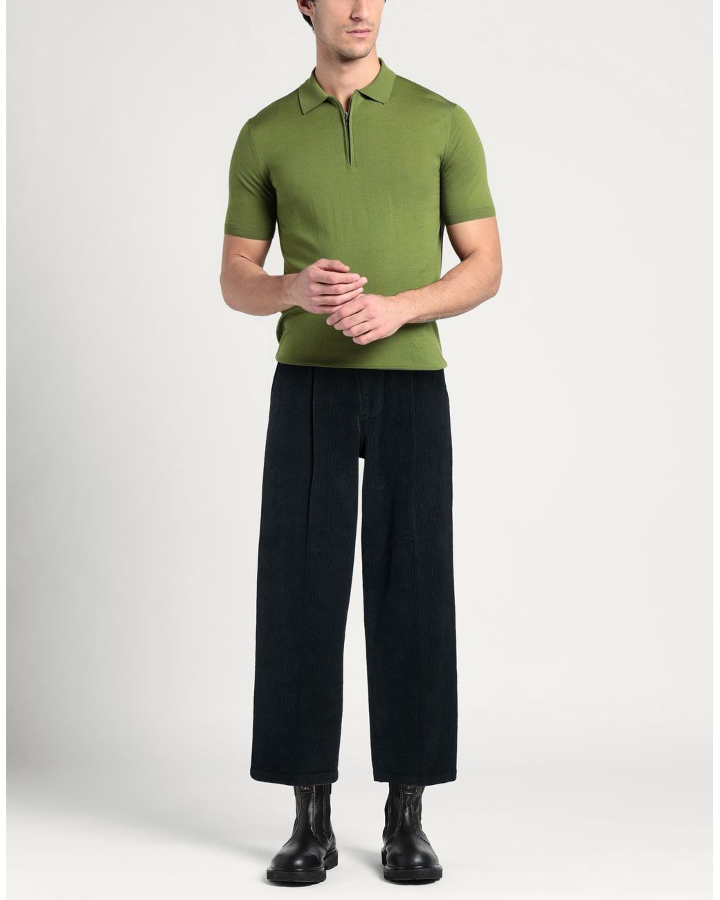 Cellar Door Blue Pants Cotton, Elastane for men